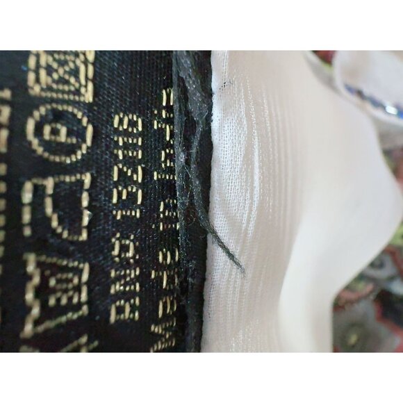 Yuka Beach Floral Embellished Chiffon Tunic Top L White Multicolor Lightweight - Picture 14 of 16